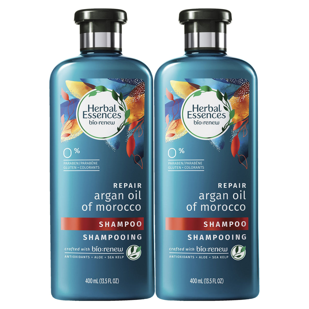 Herbal Essences Argan Oil Shampoo, 13.5 Fluid Ounces (Pack of 2) - Biorenew, Paraben Free