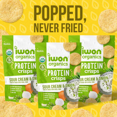 IWON Crisps - Protein Crisps, High Protein and Organic Healthy Snacks - 8x85g