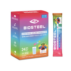 BioSteel Hydration Mix, Great Tasting Hydration with Zero Sugar, and No Artificial Flavours or Preservatives, Rainbow Twist Flavour, 24 Single Serving Packets