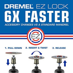 Dremel EZ456B 1 1/2-Inch EZ Lock Rotary Tool Cut-Off Wheels- Rotary Tool Cutting Accessories, Perfect for Slicing Sheet Metal and Copper Pipe, 12 Pieces