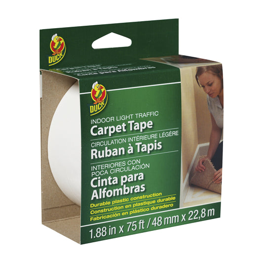 Duck 286377 Light Traffic Carpet Tape, 1.88"x 75', Single Roll