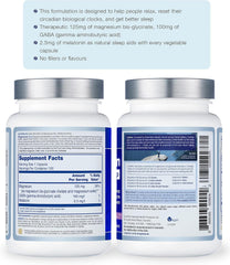 CanPrev Magnesium Bisglycinate Chelated + GABA & Melatonin | 120 Caps | Muscle Health, Bone Health and Cramp Relief