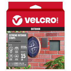 VELCRO Brand - Industrial Strength Extreme Outdoor | Heavy Duty, Superior Holding Power on Rough Surfaces | 3 Stripes | 6in x 4in | Titanium