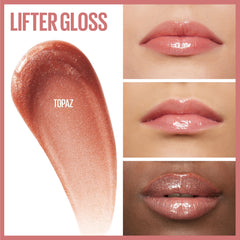 Maybelline New York Lifter Gloss, Hydrating Lip Gloss, High Shine for Fuller Looking Lips, Topaz, Terracotta Neutral, 5.4 ml