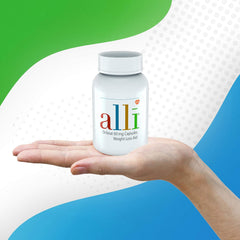 Alli Weight Loss Diet Pills, Orlistat 60 mg Capsules, Non Prescription Weight Loss Aid, 120 Count Refill Pack