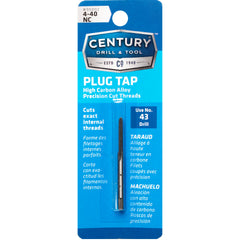 Century Drill & Tool 95002 Coarse Plug Hand Tap, 4-40 NC