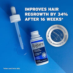 Rogaine Extra Strength 5% Minoxidil Topical Solution for Hair Regrowth, Unscented Liquid Treatment for Men, 1-Month Supply, 2 fl. oz