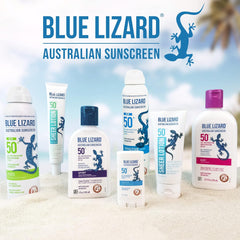 BLUE LIZARD Sensitive Mineral Sunscreen with Zinc Oxide 50+ Water Resistant UVAUVB Protection with Smart Cap Technology Fragrance Free , Sensitve, SPF 50 - - Tube, Unscented, 5 Fl Oz