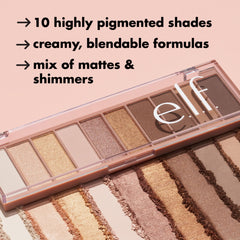 e.l.f. Perfect 10 Eyeshadow Palette, Ten Ultra-pigmented Neutral Shades, Blendable Formula, Vegan & Cruelty-free, Need It Nude (Packaging May Vary)