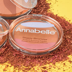 Annabelle Biggy Bronzer Radiant Bronzing Powder Talc-Free, Trio Gold, Vegan, Cruelty-Free, Paraben-Free, Fragrance-Free, Hypoallergenic, 17.8 g