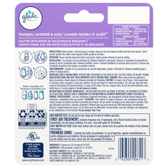 Glade PlugIns Air Freshener Starter Kit, Scented and Essential Oils for Bathroom and Home Fragrance, Tranquil Lavender and Aloe, 1 Warmer and 1 Refill