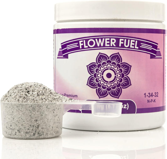 Bloom Booster and Yield Enhancer for Plants - Bigger, Heavier, Healthier Harvests, for Use in Soil and Hydroponics - Super Concentrated Phosphorus and Potassium - Flower Fuel 1-34-32, 250g