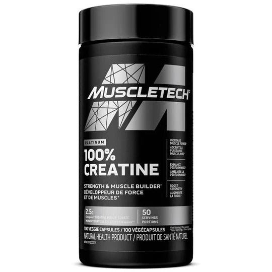 MuscleTech Platinum 100% Creatine Capsules 50 ct