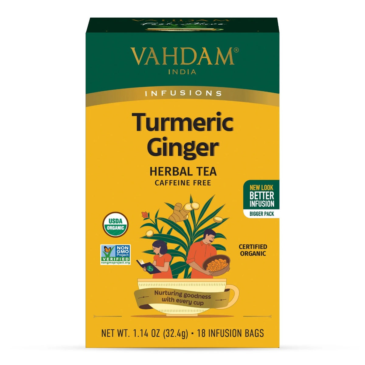 Vahdam Tea - Turmeric Ginger 6 x 18ct