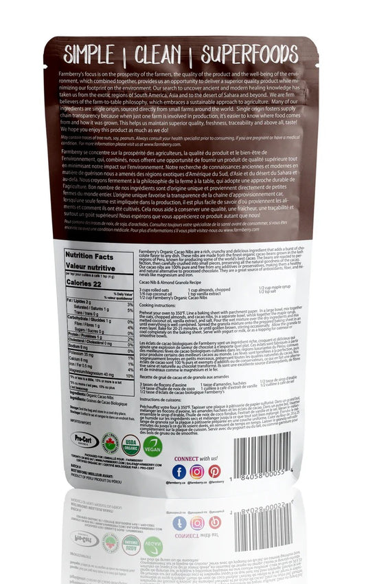 Farmberry Powder - Organic Cacao Nibs 454g