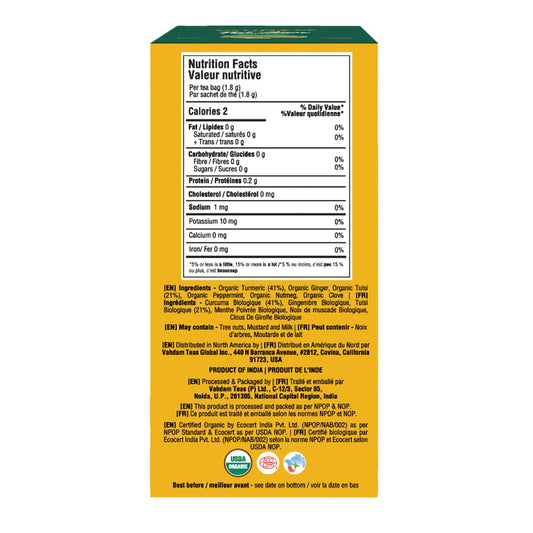 Vahdam Tea - Tulsi Turmeric 6 x 18ct