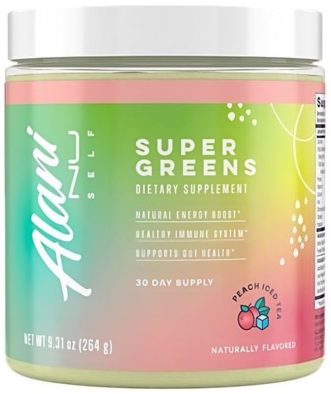 Alani Nu Super Greens Powder | Green Juice Supplement | Spirulina + Wheat Grass Powder | Naturally Flavored | Smoothie Juice Mix | Gluten Free | Vegan | 30 Servings