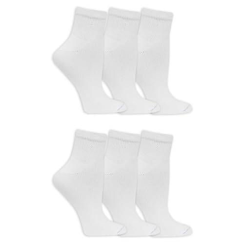 Dr. Scholl's Women's Diabetes & Circulator Socks - 4 & 6 Pair Packs - Non-binding Comfort and Moisture Management, White, 8-12