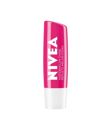 NIVEA Watermelon Shine Lip Balm, (2 X 4.8g) | Subtle Pink Tinted Lip Care, 24H Hydration