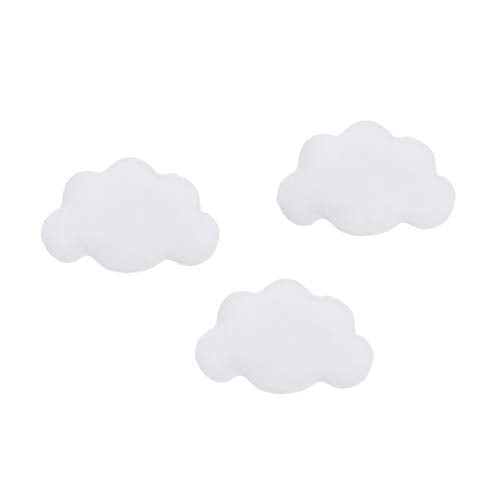 Little Love by NoJo 3Piece White Soft Cloud Shaped Baby Nursery Wall Decor, White