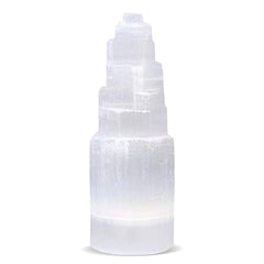 Natural Solution Selenite Tower 15" Tall Skyscraper Healing Crystal Stone Reiki Meditation Energy Protection