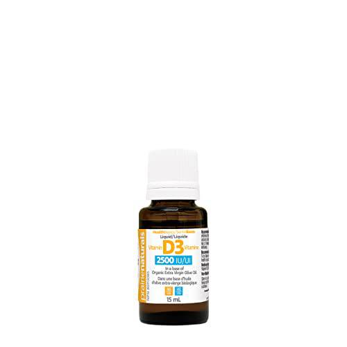 Prairie Naturals Liquid Vitamin D3 Cholecalciferol 2,500iu 15ml, 1 bottle