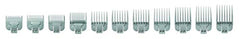 Andis Snap-On Blade Attachment Combs - Suitable for Hair Clipper Trimmer, Professional Use, Easy Clean, Long-Lasting - Sizes, 0", 0.5", 1", 1.5", 2", 3", 4", 5", 6", 7", 8" - 11/Piece Set, Gray