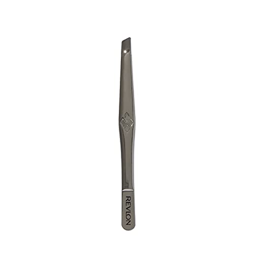 Multipurpose Hair Removal Tweezer by Revlon, High Precision Slant Tip Tweezers for Men, Women & Kids, Stainless Steel (Pack of 1)