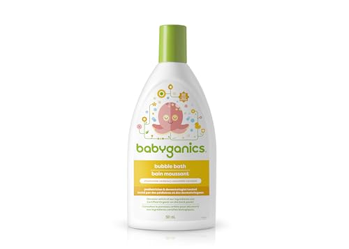 Babyganics Baby Bubble Bath, Made with Plant-Derived & Non-Allergenic Ingredients, Use as Both Baby Shampoo & Body Wash, Tear Free, Chamomile Verbena Scent, 591 ml Bottle