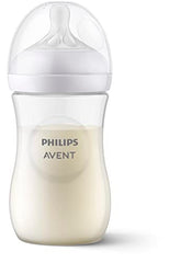 Philips Avent Natural Baby Bottle With Natural Response Nipple, Clear, 9oz, 3 pack, SCY903/03