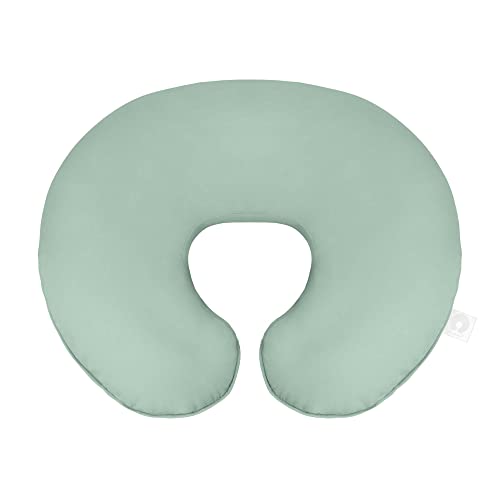 Boppy Nursing Pillow Organic Original Support, Soft Pine, Ergonomic Nursing Essentials for Bottle and Breastfeeding, Firm Hypoallergenic Fiber Fill, with 100% Organic Cotton Nursing Pillow Cover