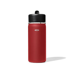 OXO Wide Mouth Straw Lid Water Bottle, 16oz, Garnet