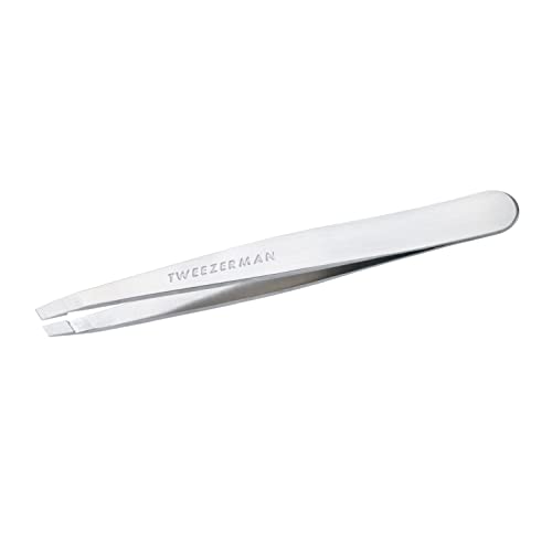 Tweezerman Slant Tweezer (Platinum Silver), 1 Count