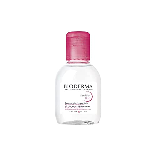 Bioderma Sensibio H2O Soothing Micellar Cleansing Water and Makeup Removing Solution for Sensitive Skin - Face and Eyes - 3.3 FL.OZ.