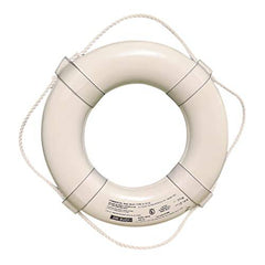 Jim-Buoy G-19 G-Series Life Ring with Web Straps - 19", White