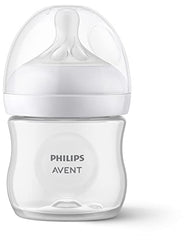 Philips Avent Natural Baby Bottle With Natural Response Nipple, Clear, 4oz, 3 pack, SCY900/03