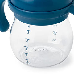 OXO Tot Transitions Soft Spout Sippy Cup with Removable Handles, Navy, 6 Ounce