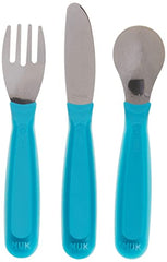 NUK Kid Cutlery Set, 3 Pack - Teal