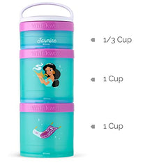 Whiskware Disney Princess Stackable Snack Pack, 1/3 Cup+1 Cup+1 Cup, Belle