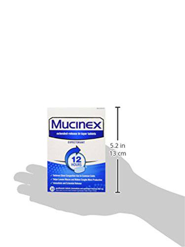 Mucinex® Chest Congestion Guaifenesin 600 mg Tablets Expectorant (Cough Medicine) - Zecoya