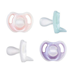 Tommee Tippee Ultra-Light Silicone Pacifier, Symmetrical One-Piece Design, BPA-Free Silicone Binkies, 0-6m, 4 Count