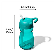 OXO Tot - 12oz Adventure Water Bottle - Spill-proof Straw - For Baby Toddler Tots - Teal