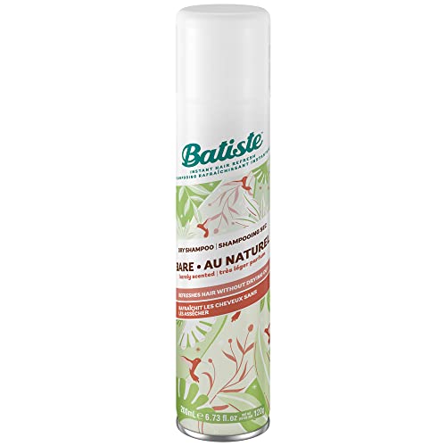 Batiste Dry Shampoo Spray, Bare Scent, Refresh Hair and Absorb Oil Between Washes, Waterless Shampoo for Added Hair Texture and Body, 200-ml