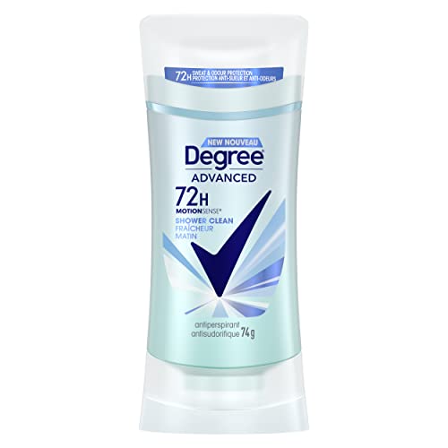 Degree Advanced Antiperspirant Deodorant Stick for 72H Sweat & Odour Protection Shower Clean with MotionSense Technology 74 g