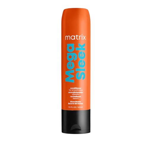 Matrix Conditioner, Mega Sleek Smoothing Conditioner with Shea Butter, Protects Hair Against Humidity, Nourishes Course, Unruly Hair, For All Hair Types, 300ml (Packaging May Vary)