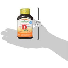 Jamieson Chewable Vitamin D3 1,000 IU - Natural Tangy Orange, 100 Count (Pack of 1)