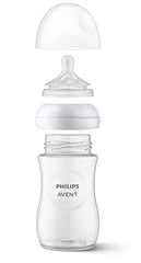 Philips Avent Natural Baby Bottle With Natural Response Nipple, Clear, 9oz, 3 pack, SCY903/03