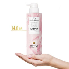 Pantene Shampoo with Rose Water, Sulfate Free, Nutrient Blends Miracle Moisture Boost, 440 mL