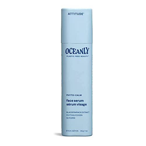 ATTITUDE Oceanly Face Serum, EWG Verified, Plastic-free, Plant and Mineral-Based Ingredients, Vegan and Cruelty-free Beauty Products, PHYTO CALM, Unscented, 30 grams