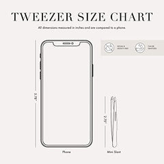 Tweezerman 4244-R 40th Anniversary Mini Slant and Point Tweezer with Case, 1 Count